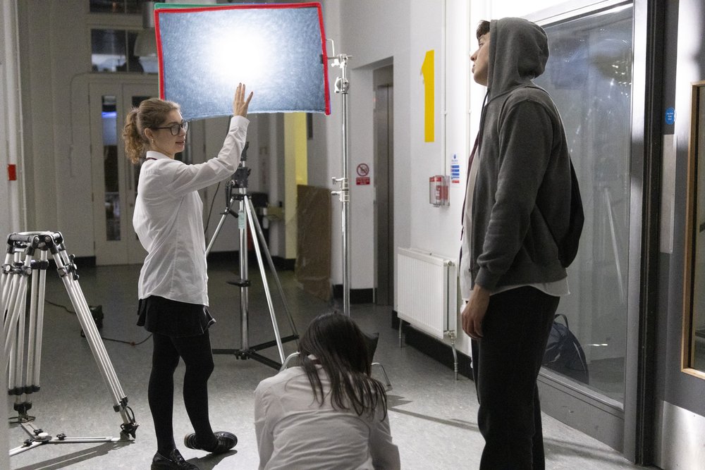 Behind the scenes on set